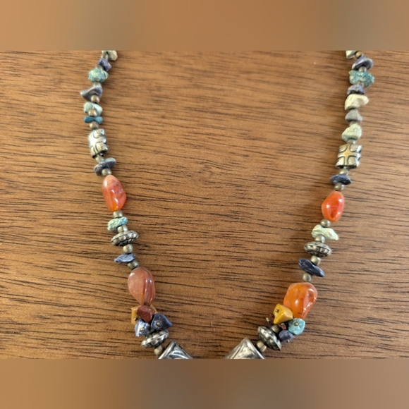 Vintage Antique Ancient Pendant Turquoise Necklace Boho Western Style - Picture 5 of 8